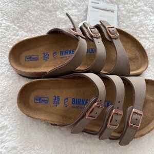 NWT Birkenstock 3 strap Sandals - Brown